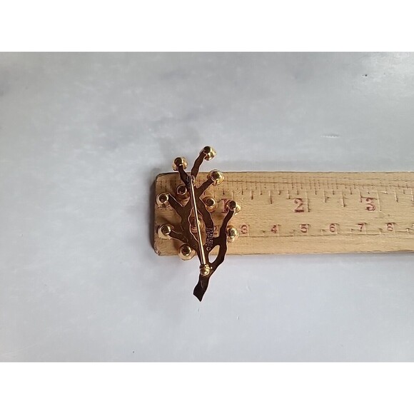 Van Dell 1/20 12K G.F. Prong Set Rhinestone Branch Brooch Vintage - Picture 10 of 10